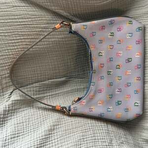 Vintage Dooney & Bourke Multi-Color Monogram Small Hobo Bag